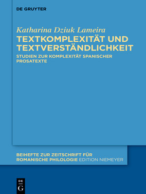 cover image of Textkomplexität und Textverständlichkeit